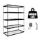 Shuntong Atlas 5-Tier 48 in.W x 24 in.D x 72 in.H Heavy Duty Storage Shelving Load 4000 Lbs, Wire Deck, Dark Grey B-ATLAS482472-5D1000 - alternate 1