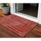 Homeroots 3' X 5' Red And Ivory Geometric Washable Indoor Outdoor Area Rug 600858 - alternate 1