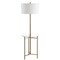 Jonathan Y Chuck 59" Modern Minimalist Metal and Tempered Glass LED 2-in-1 Space-Saving Tray Table and Floor La JYL3059A - alternate 3