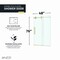 Anzzi 48in x 76in Frameless Shower Door with Sliding in Brushed Gold with Tsunami Tempered Clear Glass SD-FRLS06101BG - alternate 6