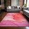 Homeroots 8' X 10' Pink Abstract Washable Non Skid Indoor Outdoor Area Rug 559763 - alternate 2