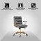 Leisuremod Regina Modern Executive Leather Office Chair, Titanium Grey RO19GRL - alternate 3