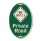 Signmission Private Road With No Outlet Symbol Green & Tan, 12 Inch X 18 Inch Designer, Heavy Gauge Aluminum A-OV-G-1218-9773 - alternate 1