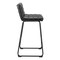 Homeroots Set of Two 30" Black Faux Leather And Steel Bar Height Bar Chairs 555742 - alternate 6