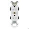 Leviton Straight Blade Receptacle, 5-15R, 15 A, 125V AC, Self-Grounded MT562-SW - alternate 1