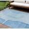 Homeroots 9' X 12' Denim Blue And Sky Blue Abstract Washable Indoor Outdoor Area Rug 582012 - alternate 1
