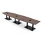 Skutchi Designs Hexagon Conference Table With Power, 48 in W, 192 in L, Brown HAR-HEX.IR-48X192-DOU.BK-H3041-EBLK - alternate 1