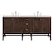 James Martin Vanities Addison 72" Double Vanity, Mid-Century Acacia, w/ 3 CM Siberian Silestone Top E444-V72-MCA-3SFR - alternate 1
