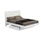 Homeroots Four Piece White Solid and Manufactured Wood Bedroom Set With Mirror 366262 - alternate 3