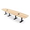 Skutchi Designs Arc Boat Conference Table With Power, 48 in W, 168 in L HAR-ABOT-48X168-T.BK-K525-EBLK - alternate 1