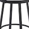 Homeroots 31" Black Natural and White Aluminum And Faux Rattan Swivel Bar Height Bar Chair 668808 - alternate 3
