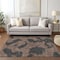 Homeroots 3' X 5' Chocolate And Charcoal Abstract Washable Indoor Outdoor Area Rug 614521 - alternate 3