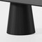 Homeroots 86" Black Solid Wood Double Pedestal Base Oval Dining Table 720694 - alternate 6