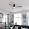 Vaxcel Maplewood, 52 in, Black Flush Mount Ceiling Fan, Oak Blades, LED, Remote, DC F0136 - alternate 3