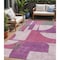 Homeroots 5' X 8' Blush And Mauve Geometric Washable Indoor Outdoor Area Rug 617897 - alternate 1