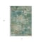 Homeroots 5' X 8' Teal Blue Beige And Denim Blue Abstract Washable Indoor Outdoor Area Rug 630748 - alternate 4