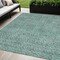 Homeroots 5' X 8' Teal Blue Geometric Washable Indoor Outdoor Area Rug 607507 - alternate 1