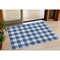 Homeroots 3' X 5' Navy Blue And Gray Plaid Washable Indoor Outdoor Area Rug 595409 - alternate 1