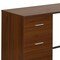 Homeroots 59" Walnut Wood and Stainless Steel L Shape Computer Desk With Three Drawers 723754 - alternate 4