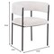 Leisuremod Cyril Collection Modern Chair in White Faux Fur CDCF22W - alternate 3