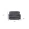 Homeroots 60in Gray Microfiber Manual Reclining Loveseat 329376 - alternate 4