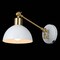 Jonathan Y Lisa 18" Swing Arm 1-Light Modern Midcentury Iron USB Charging Port LED Sconce, White/Brass Gold JYL1301A - alternate 7