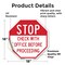 Signmission Stop Check with Office Before Proce, 18 Inch X 18 Inch, Vinyl Decal OC-D-18-249 - alternate 3