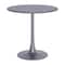 Homeroots 32" Gray Steel Pedestal Base Round Top Dining Table 572231 - alternate 1