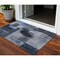 Homeroots 3' X 5' Navy Blue Gray And Charcoal Geometric Washable Indoor Outdoor Area Rug 604330 - alternate 1