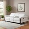 Homeroots 90in White and Black Italian Leather Power Reclining Loveseat With Storage 720567 - alternate 3