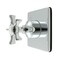 Kingston Brass Single-Handle Six-Way Diverter Valve with Square Trim Kit, Polished Chrome KS4041NX - alternate 1