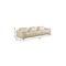 Homeroots 134" Beige Italian Leather Reclining Metal USB Sofa 720292 - alternate 4