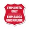 Signmission Bilingual Employees Only Shield Sign Emp, 12 Inch X 12 Inch, Plastic Sign SHI-P-12-364 - alternate 1