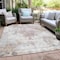 Homeroots 10' X 14' Ivory Light Purple And Gray Damask Washable Indoor Outdoor Area Rug 596392 - alternate 5