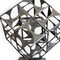 Homeroots 20" Gray Metal Geo Cube Tabletop Sculpture 574053 - alternate 2