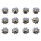 Homeroots Set of Twelve Blue White And Copper Floral Ceramic Drawer Pull Knobs, 12PK 321688 - alternate 5