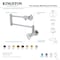 Kingston Brass Wall Mount Pot Filler Faucet with Knurled Handle, Oil Rubbed Bronze KS4105RKX - alternate 2