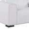 Homeroots 179" White Top Grain Leather Reclining Metal USB Sofa 720322 - alternate 4