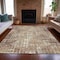 Homeroots 3' X 5' Brown And Ivory Geometric Washable Indoor Outdoor Area Rug 631993 - alternate 5