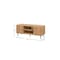 Homeroots 55in Oak Wood Enclosed and Open Storage TV Stand 724165 - alternate 4
