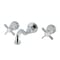 Kingston Brass Double-Handle Wall Mount Bathroom Faucet, Polished Chrome KS3121ZX - alternate 1