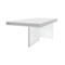 Homeroots 79" White And Clear Rectangular Manufactured Wood And Glass Dining Table 486030 - alternate 4