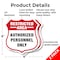 Signmission Restricted Area Shield Sign Authorized P, 6 inch X 6 inch, Plastic Sign, 2PK SHI-P-2PACK-6-456 - alternate 4