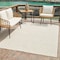Homeroots 4' X 6' Cream and Beige Geometric Distressed Indoor Outdoor Area Rug 558767 - alternate 4