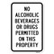 Signmission No Alcoholic Beverages Or Drugs Permitted On This Heavy-Gauge Aluminum, 18" x 24", A-1824-25318 A-1824-25318 - alternate 2