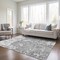 Homeroots 5' X 8' Gray And Ivory Abstract Washable Indoor Outdoor Area Rug 612744 - alternate 7