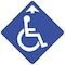 Signmission Handicapped Sign Arrow Non-Slip Floor Graphic, 11in Vinyl Decal, 11" x 11", FD-2-X-11-99984 FD-2-X-11-99984 - alternate 1