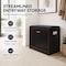 Basicwise Shoe Storage Bench with Leather Cushion, Classic Black Wooden Entryway, Fold-Out Shoe Rack QI003384 - alternate 3