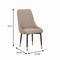 Leisuremod Allure Tufted PU Leather Side Dining Chair, Gold Accent Base AC52TP - alternate 5