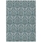 Homeroots 5' X 8' Teal Damask Washable Non Skid Indoor Outdoor Area Rug 563902 - alternate 4